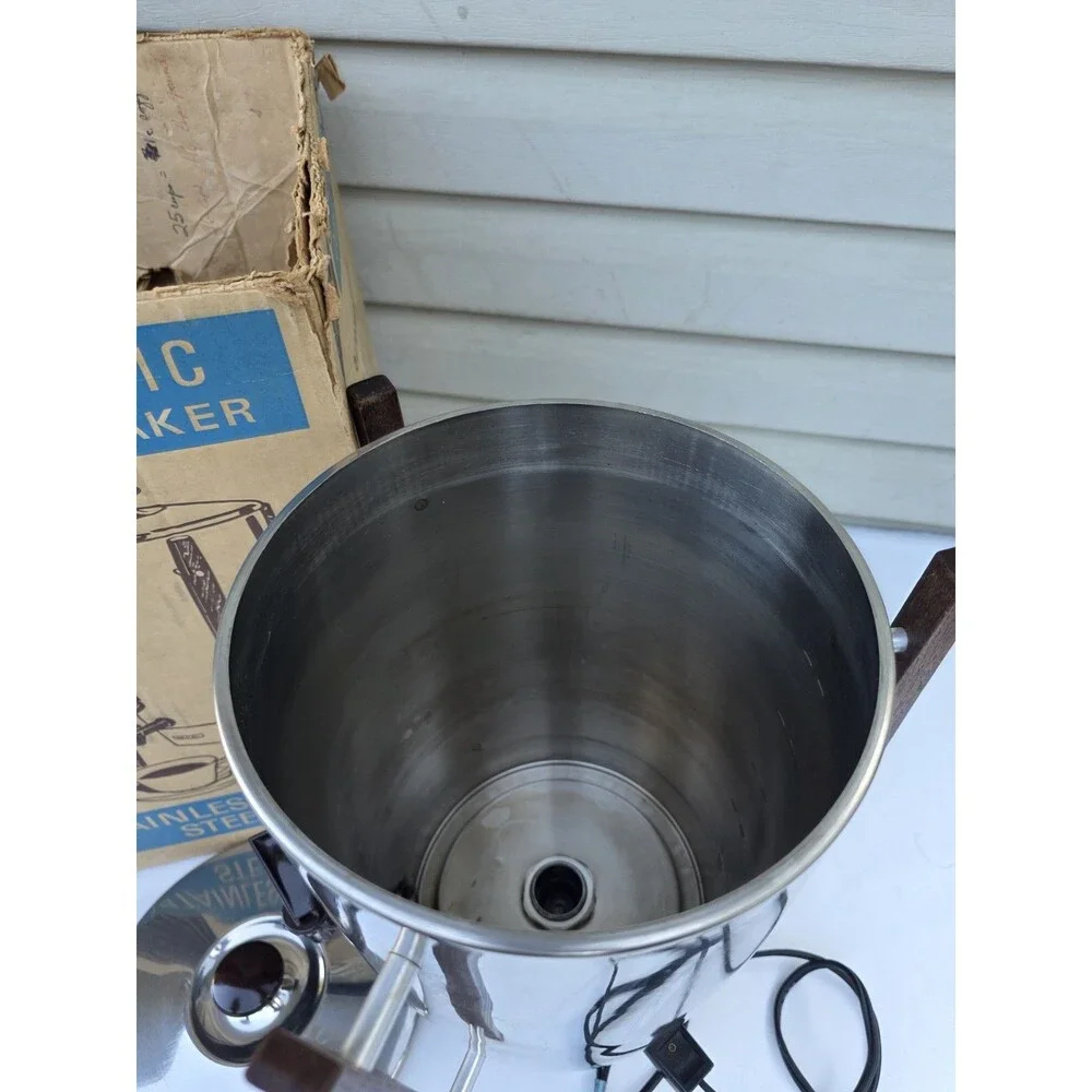 Regal 1350 Coffee Maker Pot Percolator “Atomic Bullet” 12- 40 Cup Stainless 60's